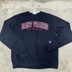 Champion Saint‎ Francis University Black Sweatshirt Crewneck Pullover Size M